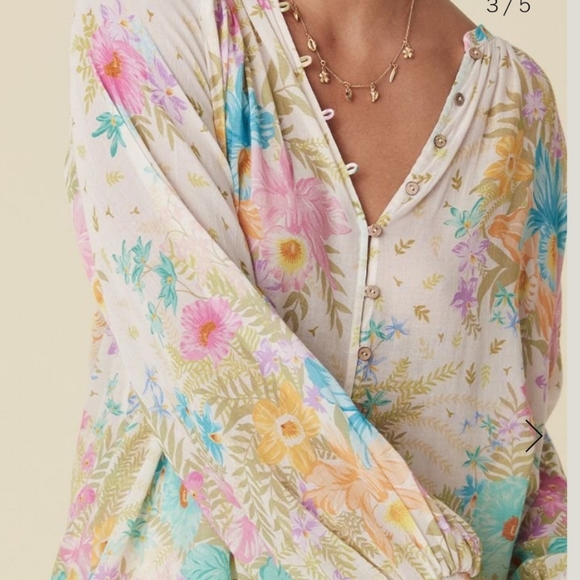 NWT Spell Lei Lei Blouse Cream Size XXS - Picture 3 of 6